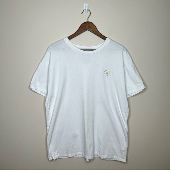 Aritzia Limited Edition 100% Cotton Sponsor Tee  Shirt White w Gold Logo 1X - Picture 2 of 9